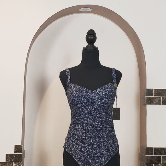 NWT Nautical Foil Joanne One Piece Swimsuit ( Size 12 ) - Picture 3 of 12